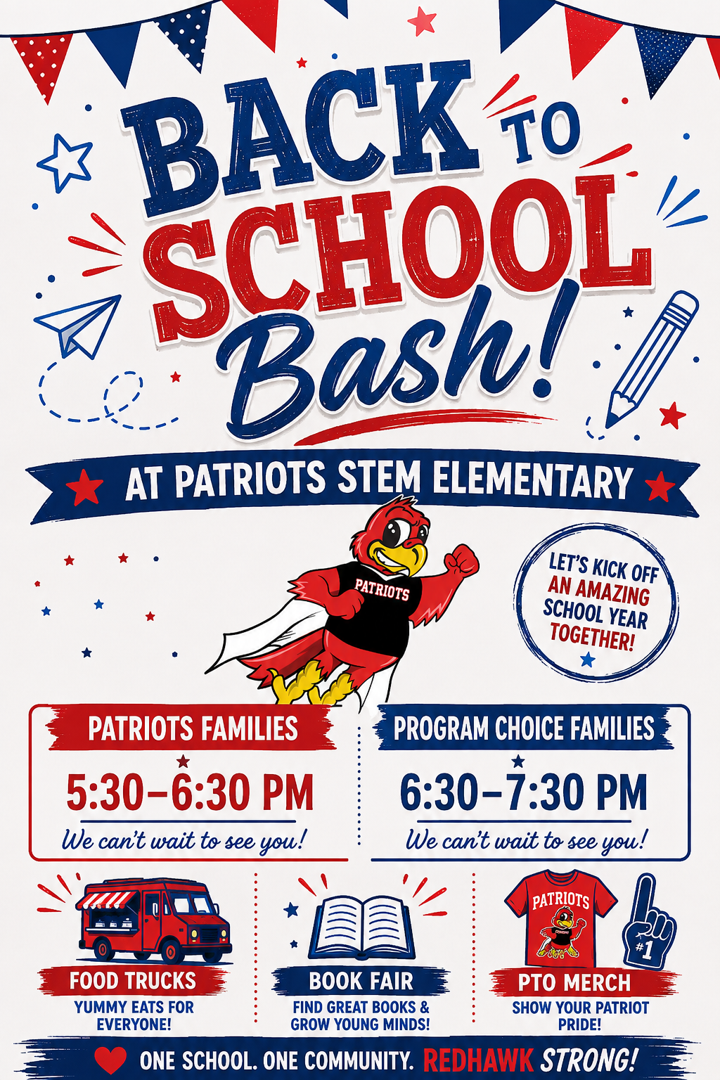 Patriots Back to School Bash on September 17th