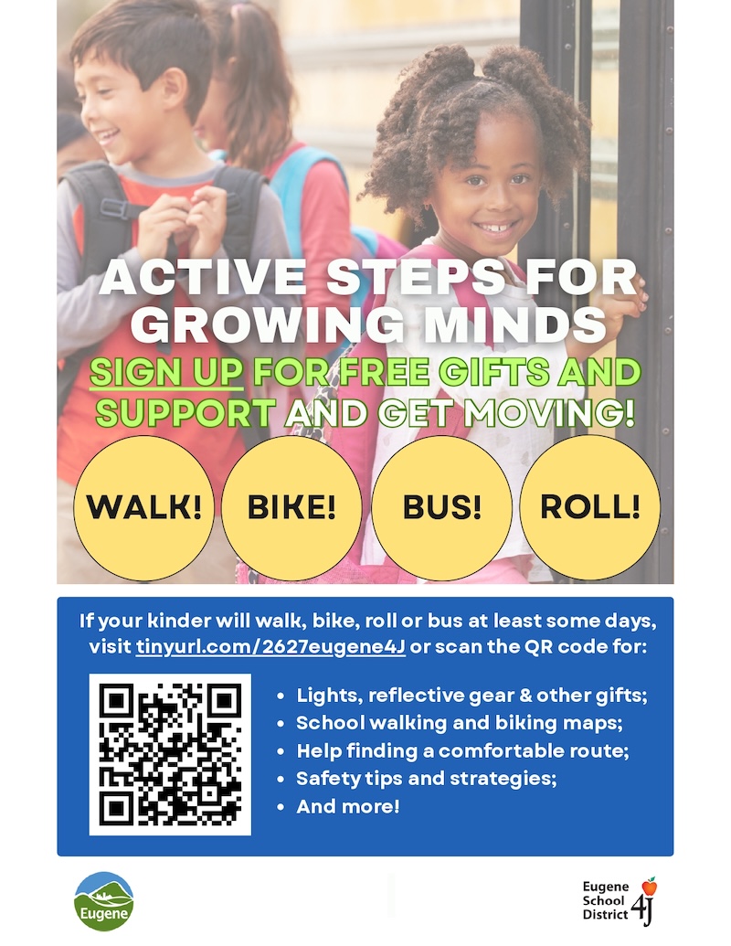 Kinder Families: Free Gifts for Walking & Biking to School!