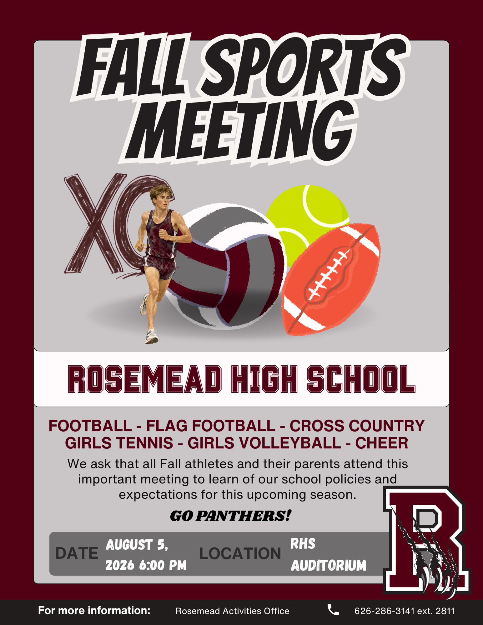 Fall Sports Parent Meeting