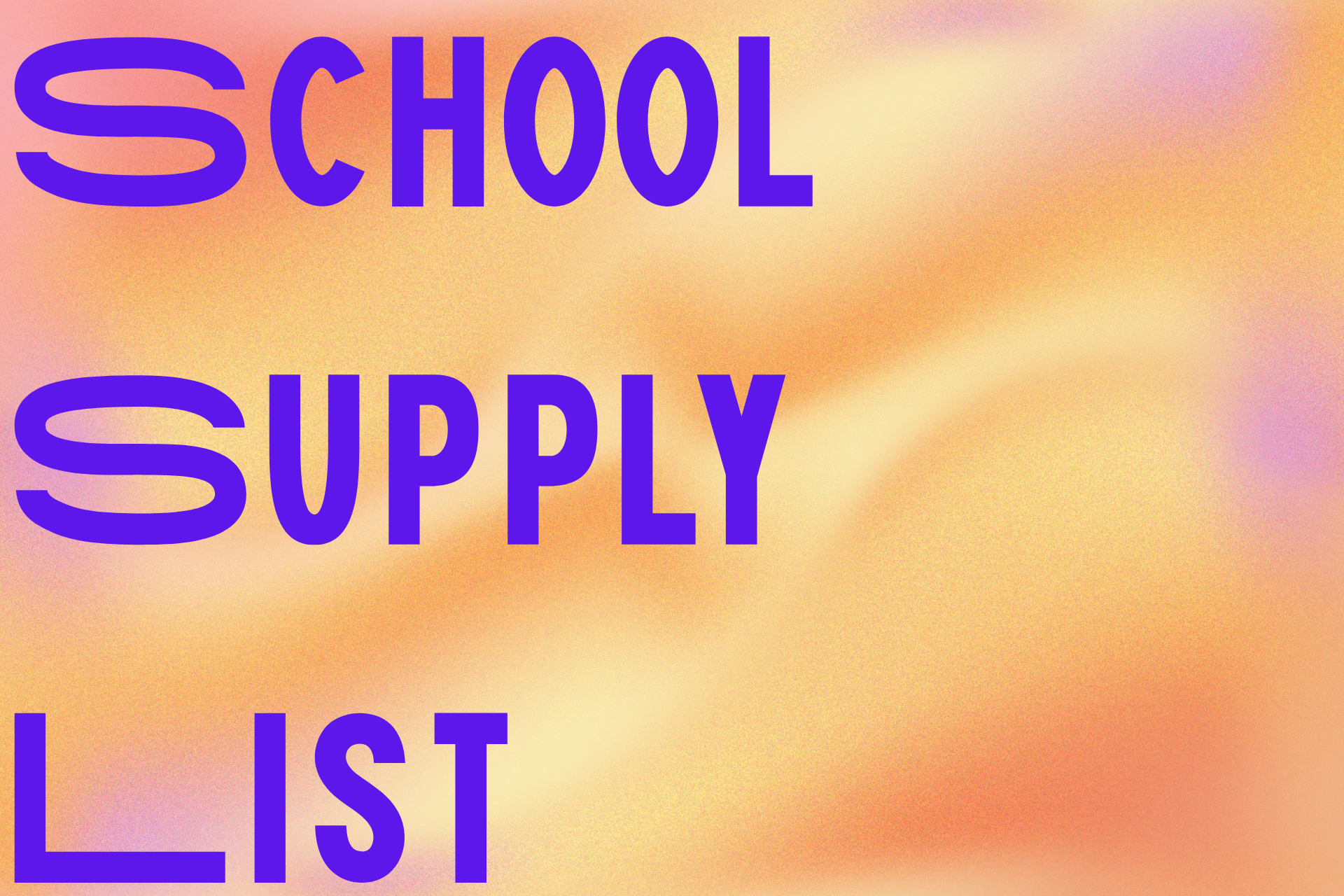 School Supply News!
