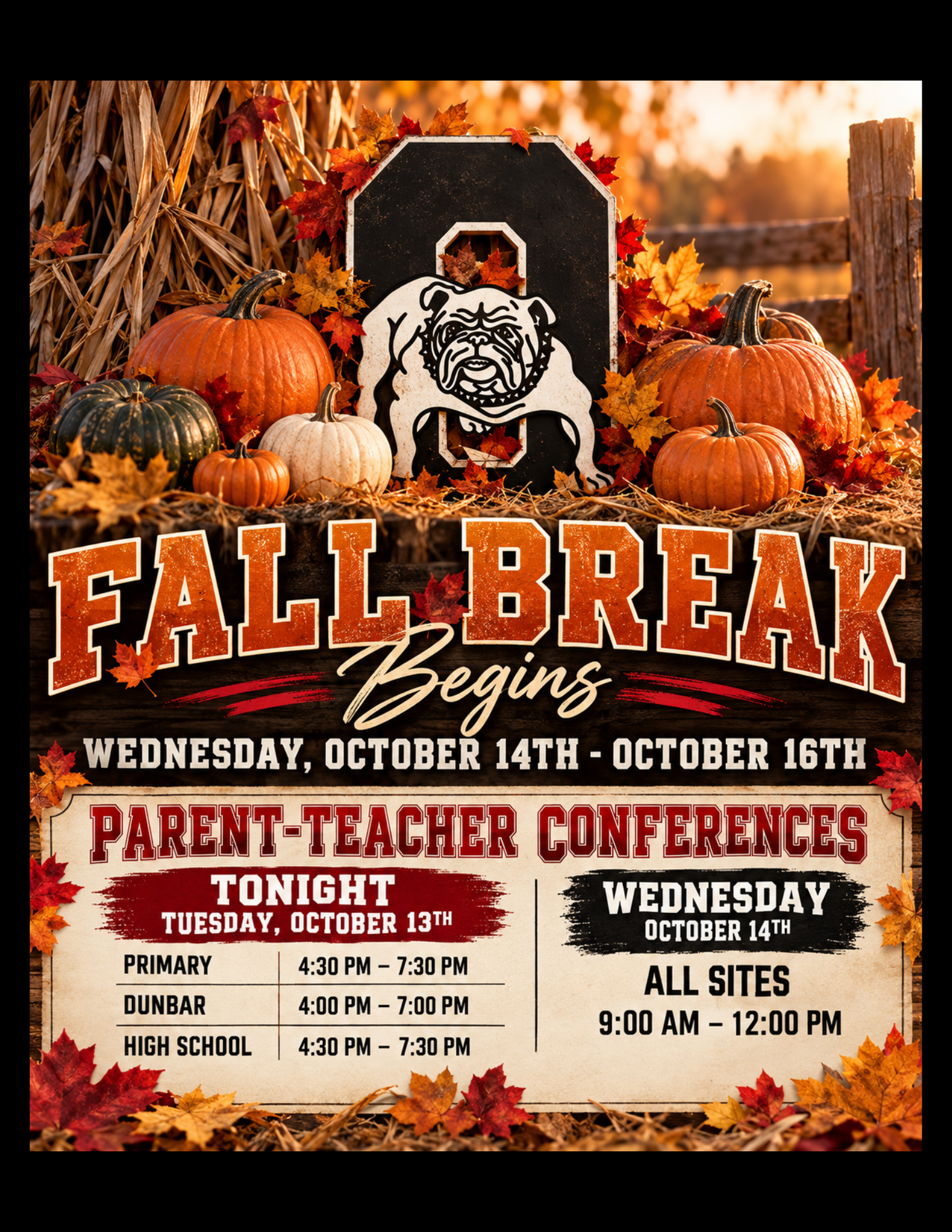 Fall Break is Almost Here, Bulldogs!