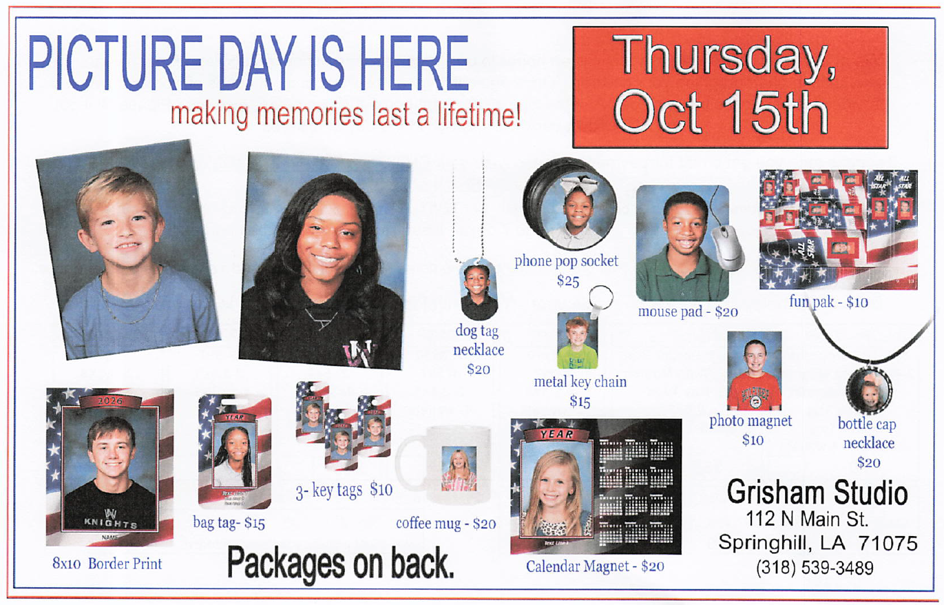 Browning Elementary Picture Day and Packages