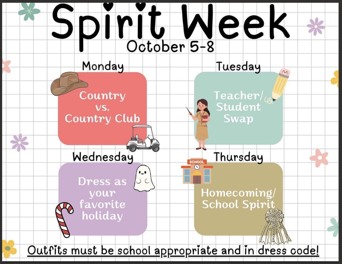 Spirit Week October 5-8!!