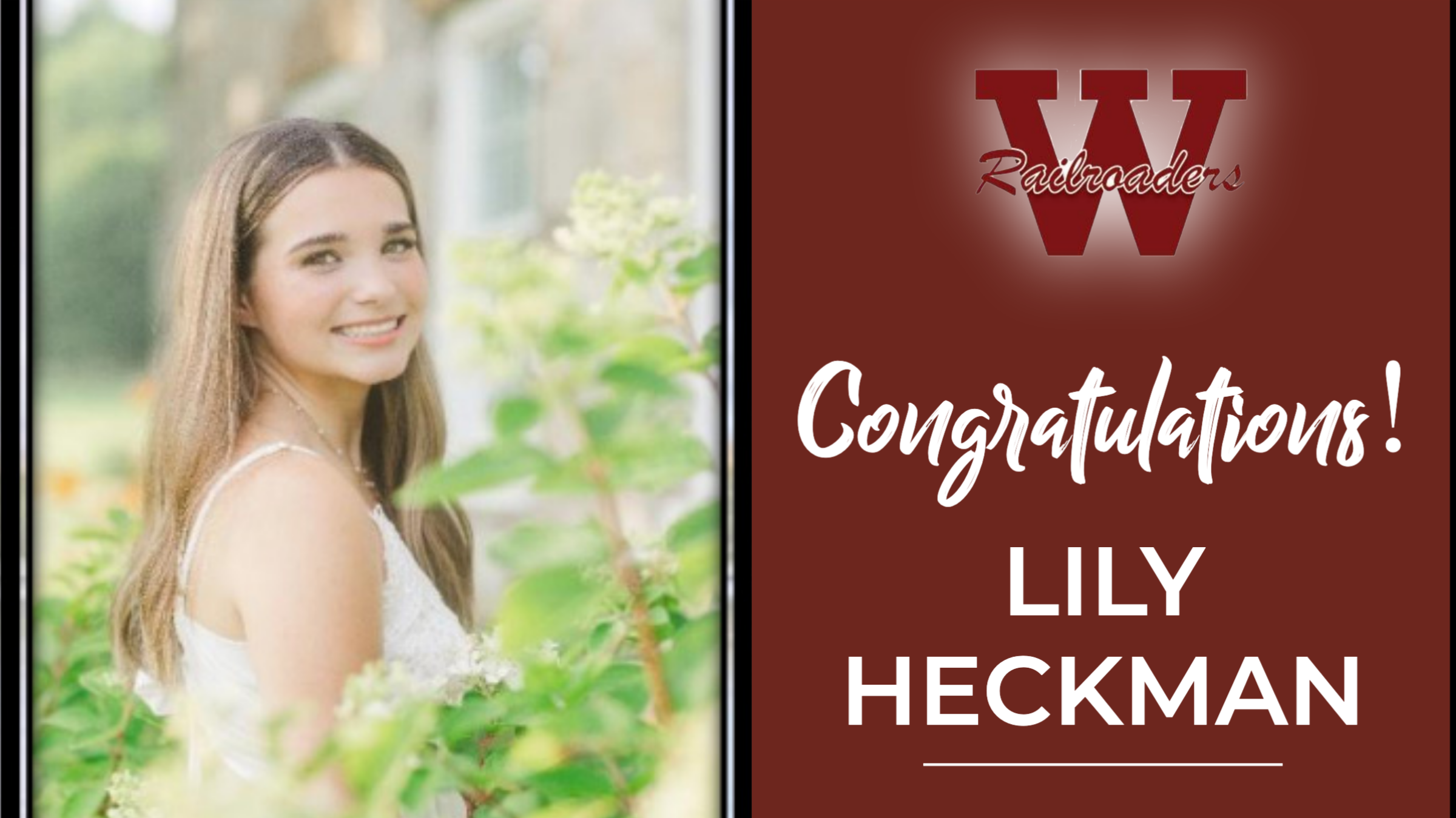 Whitehall Senior Lily Heckman Recognized for Outstanding Community Service