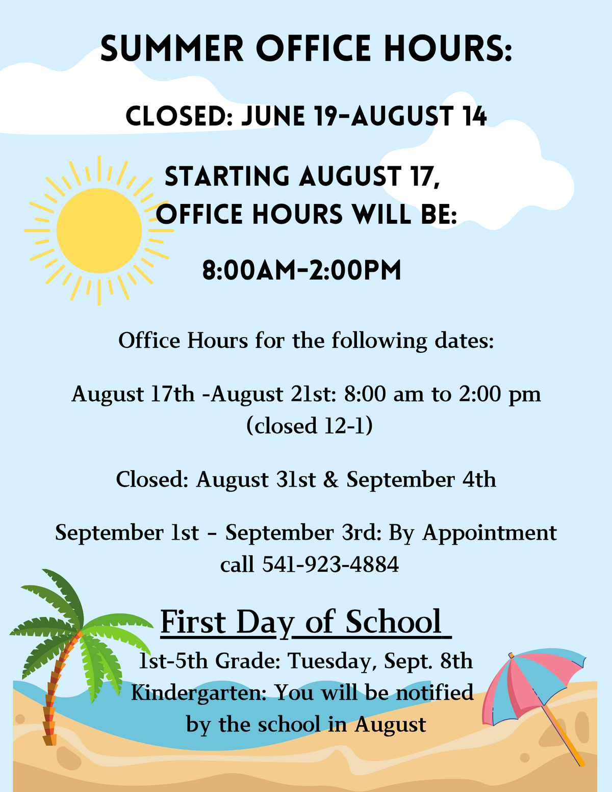 Summer Office Hours 