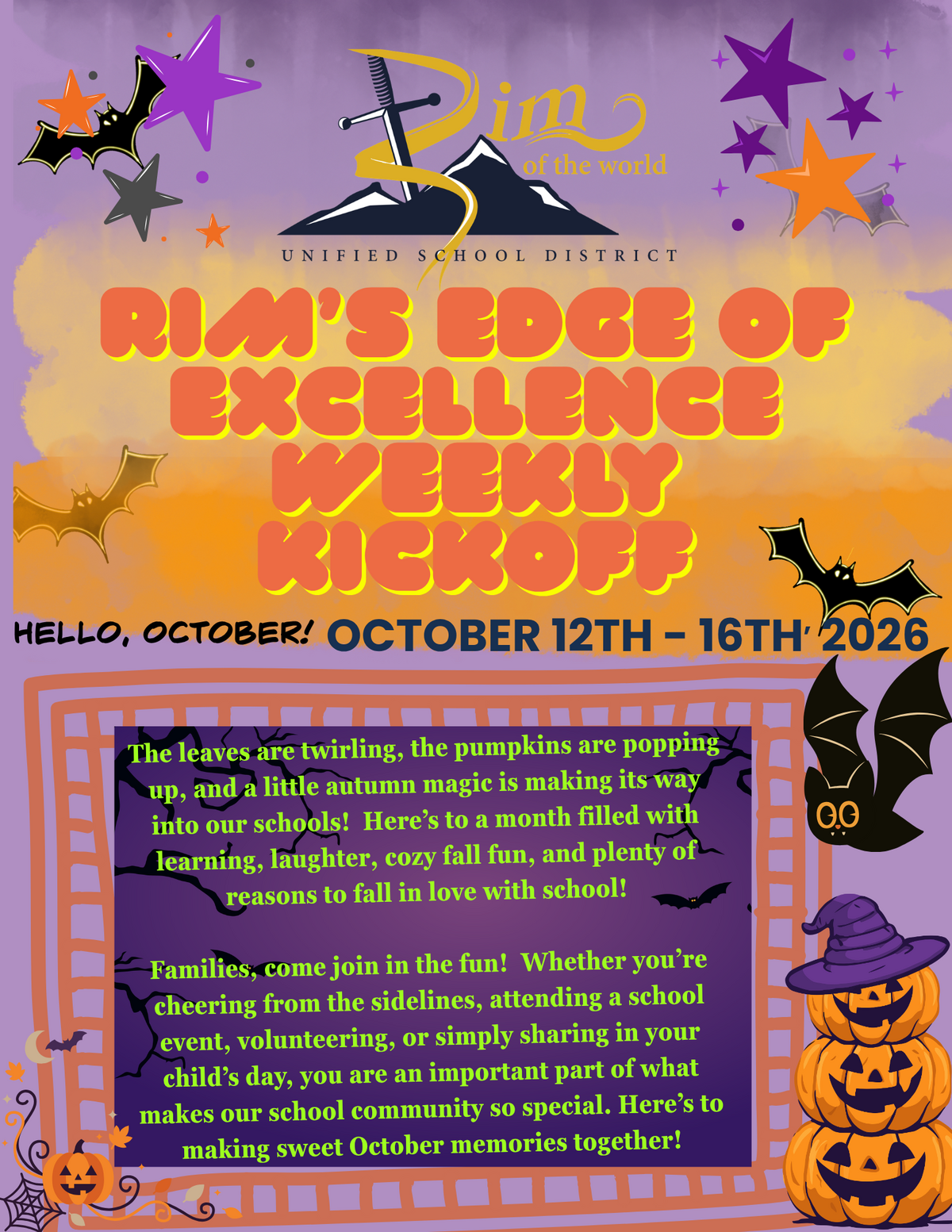 October 12th-16th, 2026: RIM's Edge of Excellence Weekly Kickoff