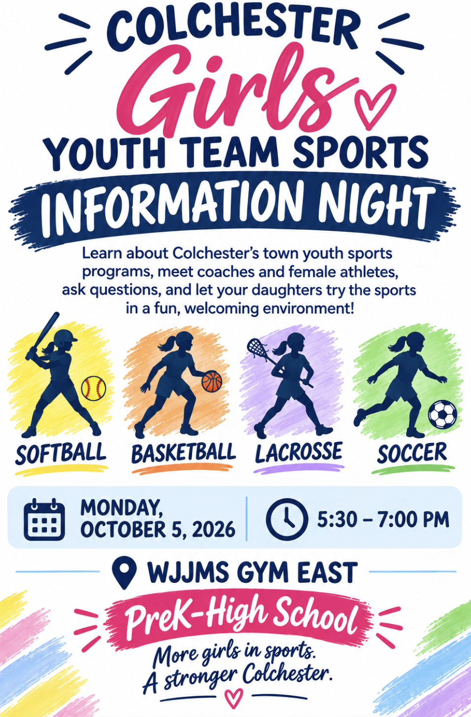 Colchester Youth Team Sports and More Opportunities for Girls