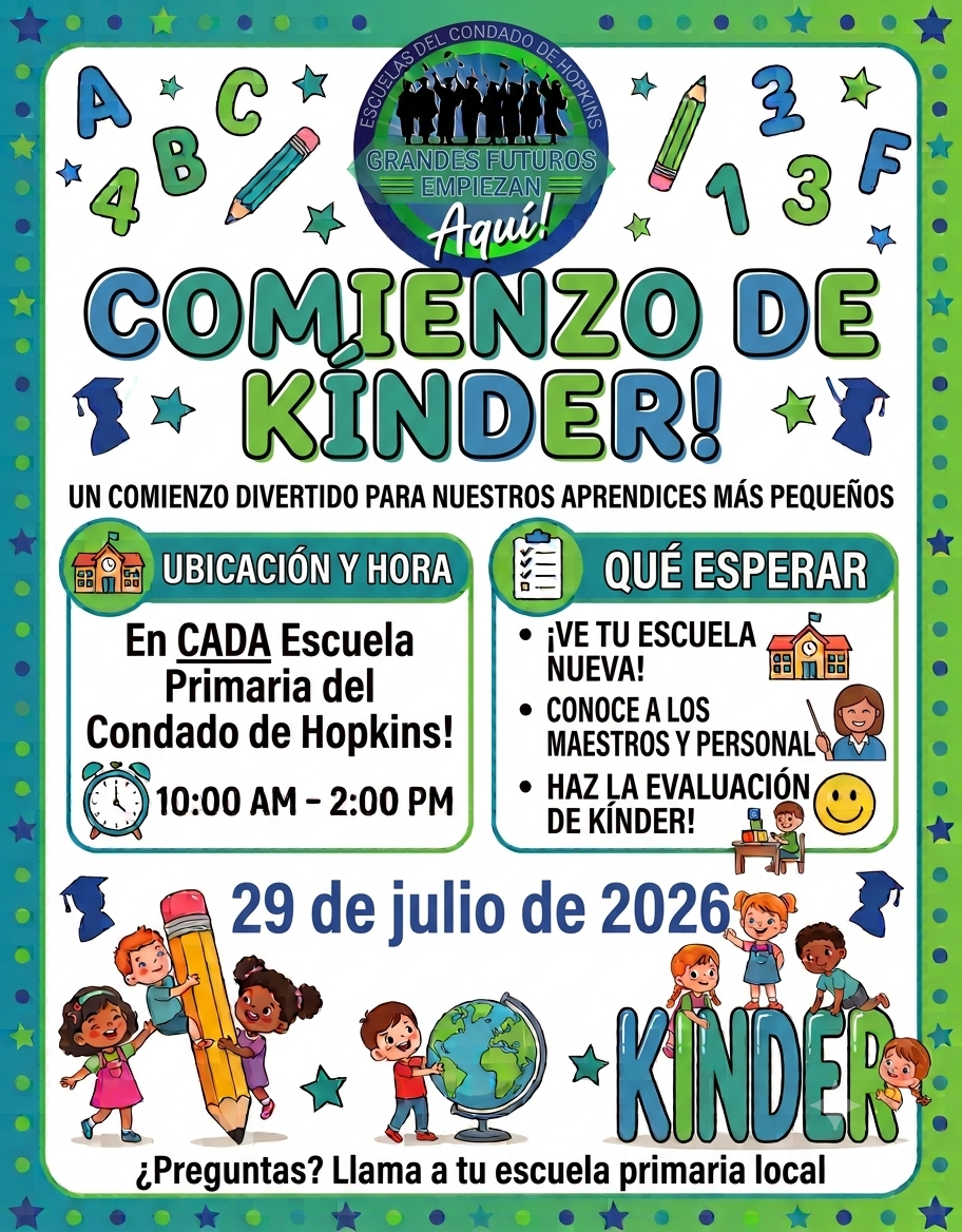 Spanish version of Kindergarten Kick-Off flyer