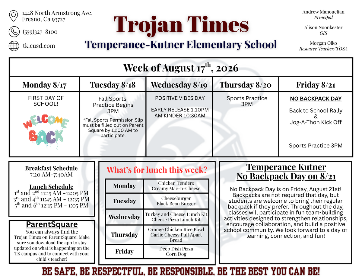 Trojan Times - Week of 8.17.26