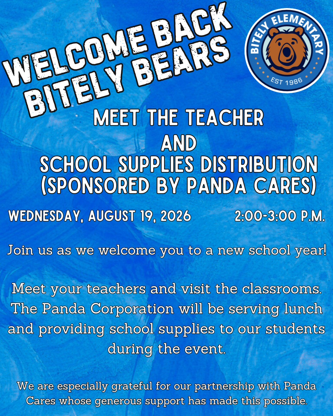Meet the Teacher and School Supplies Distribution