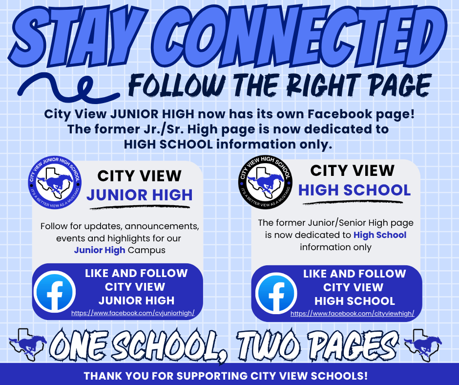 One School, Two Pages. Stay Connected!