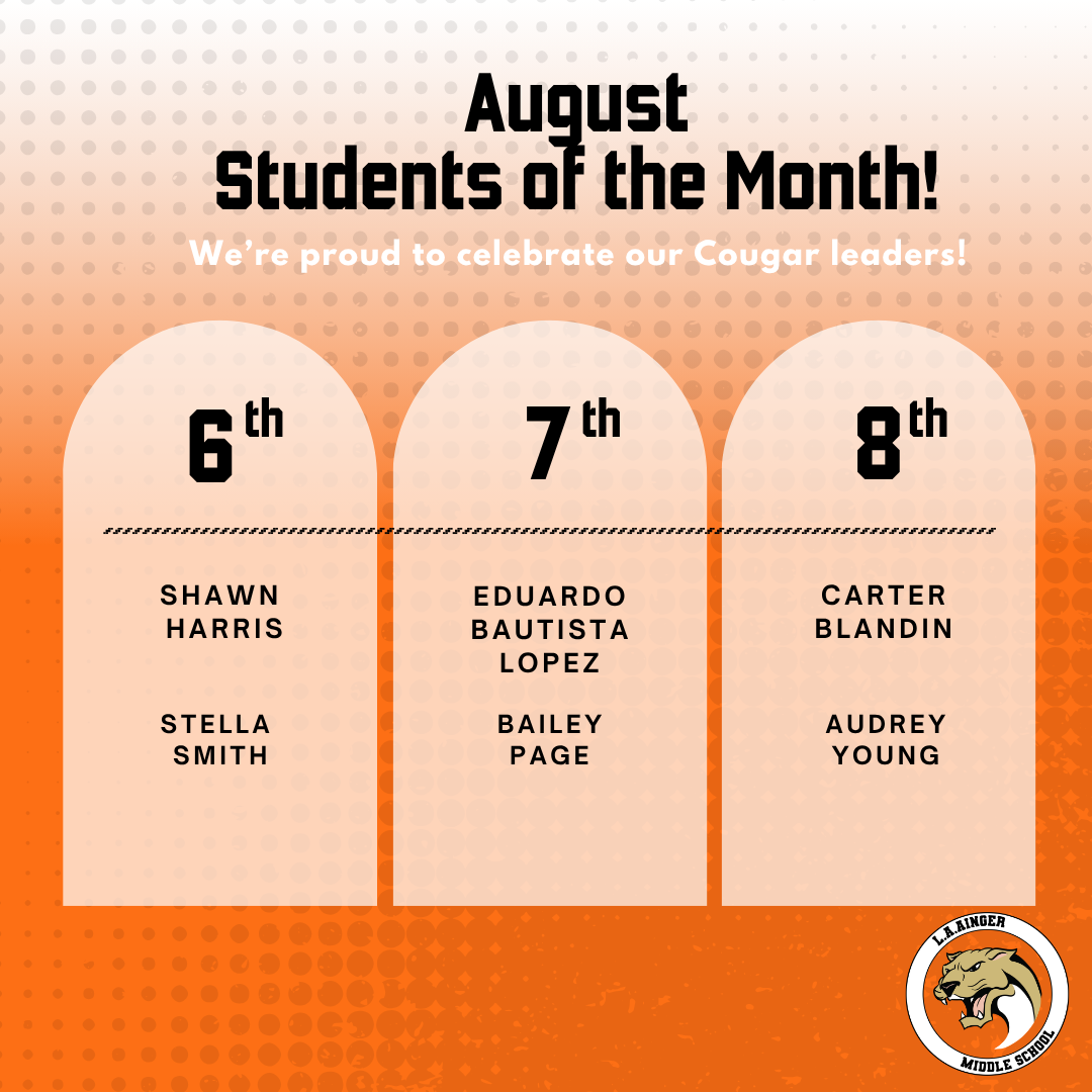 🌟 BIG ANNOUNCEMENT! Help us celebrate our August & September Students of the Month! 🌟