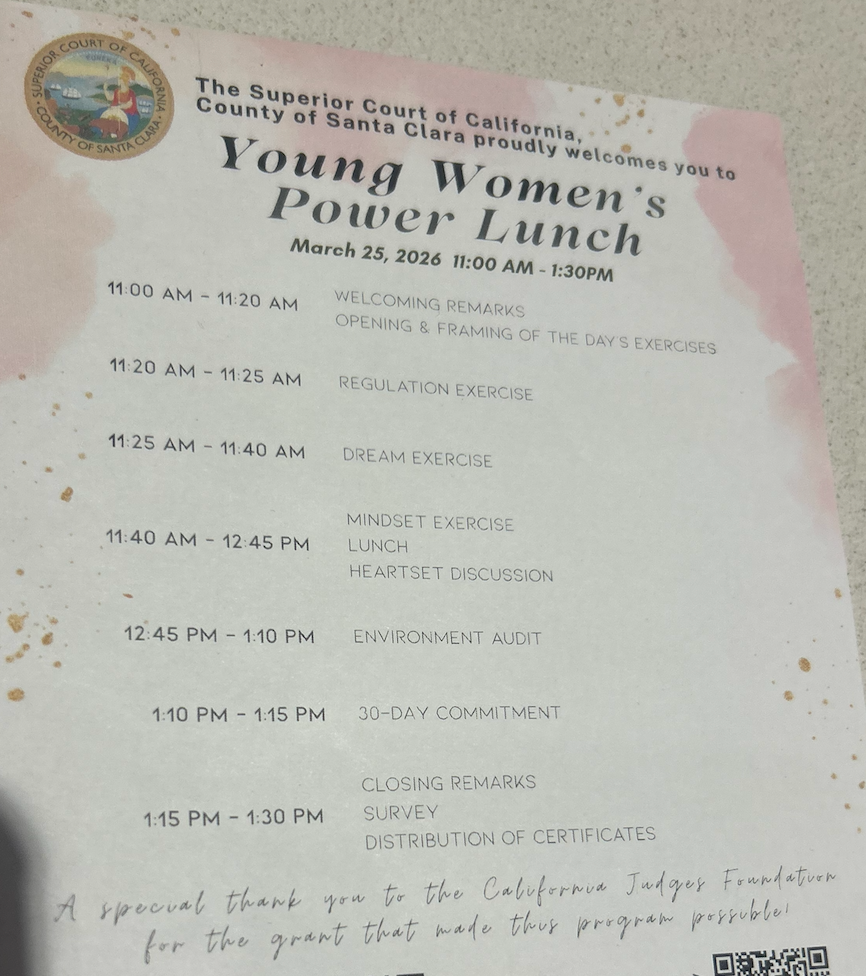 Young Women's Power lunch flyer