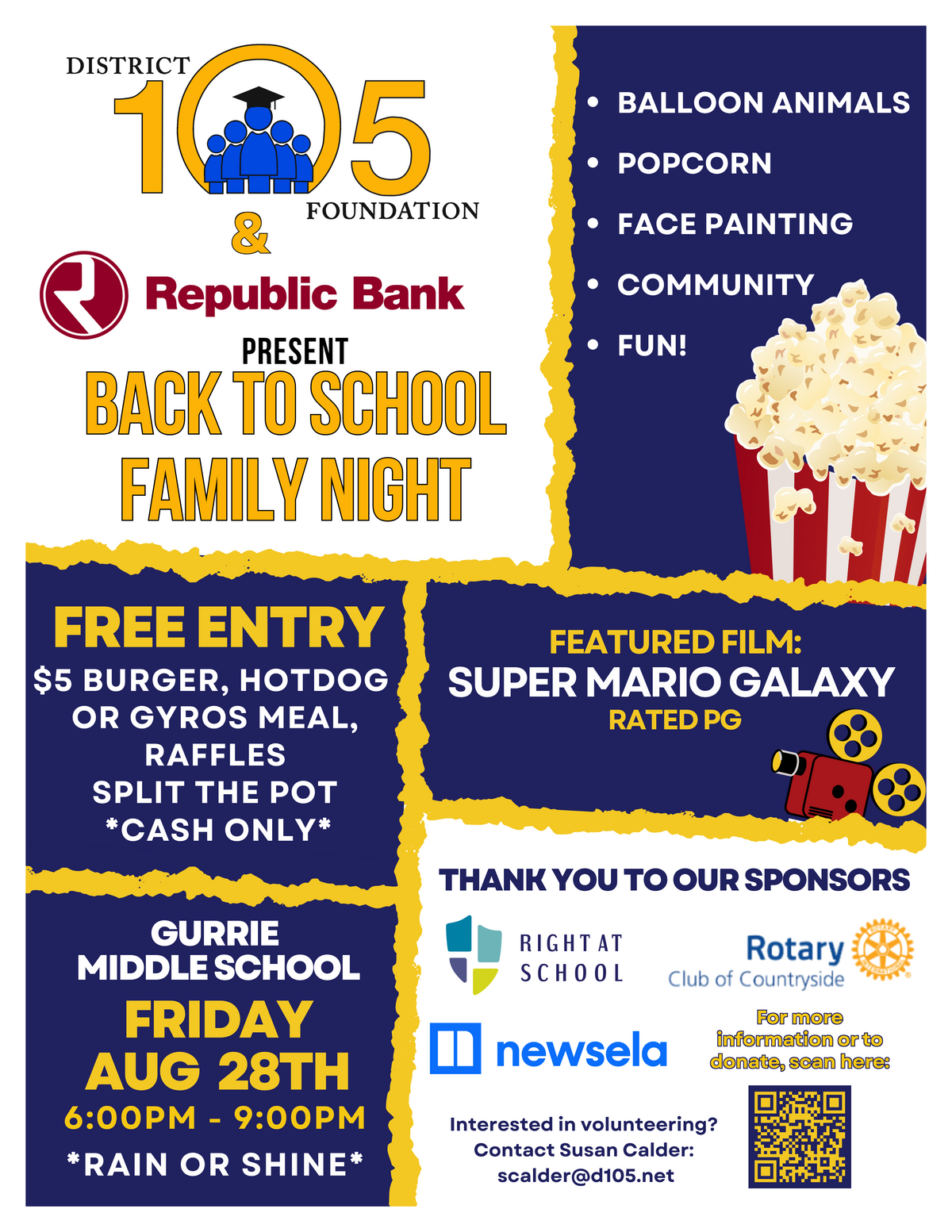 D105 Foundation Back-to-School Family Night!!