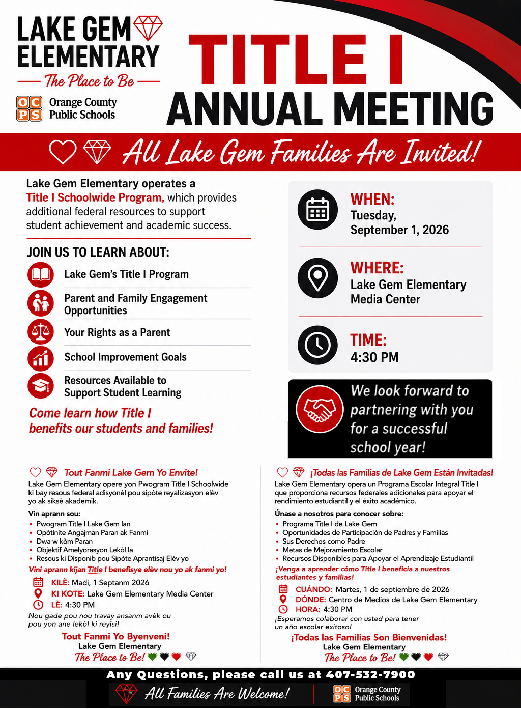 LGE Title I Meeting Tomorrow after our SAC Meeting!