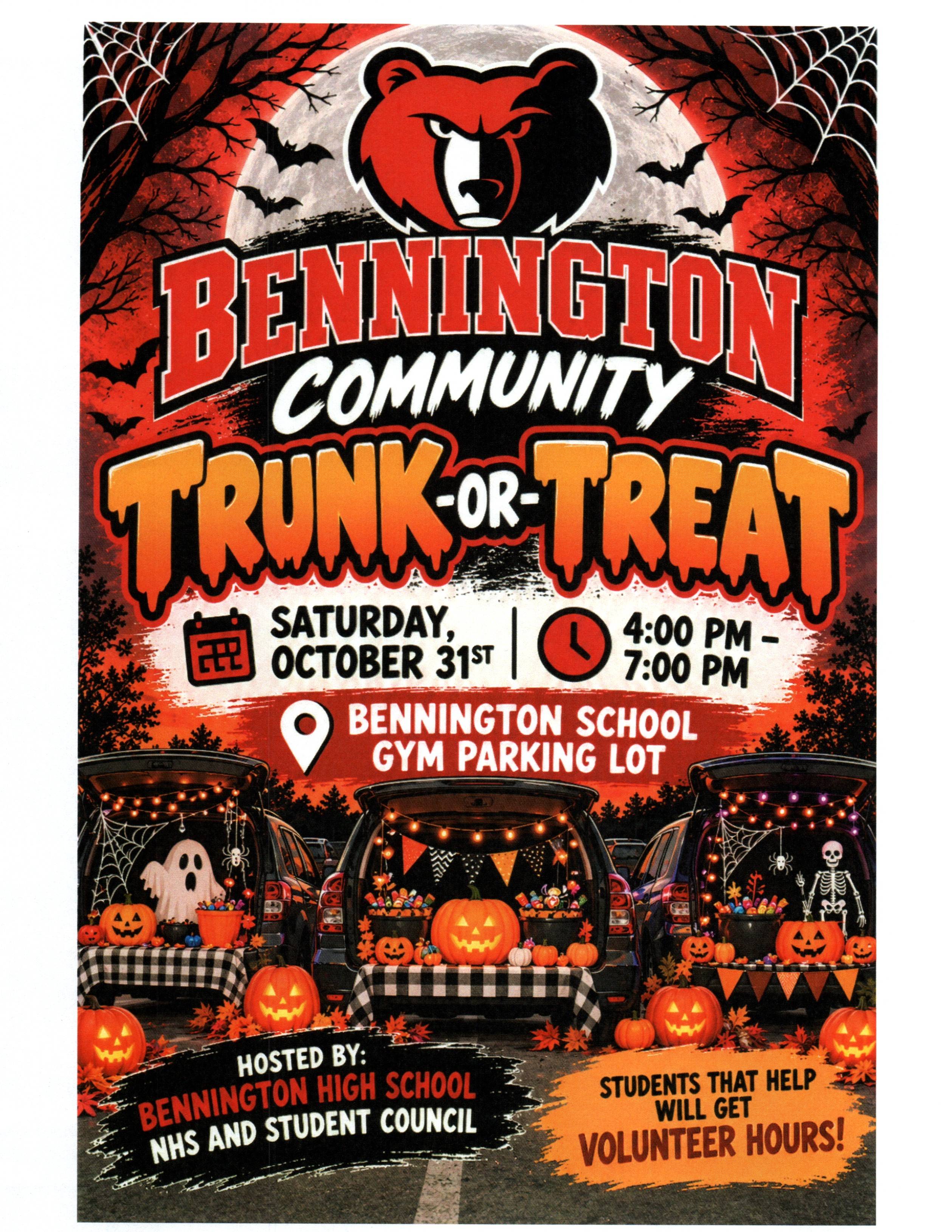 Trunk or Treat - October 31st
