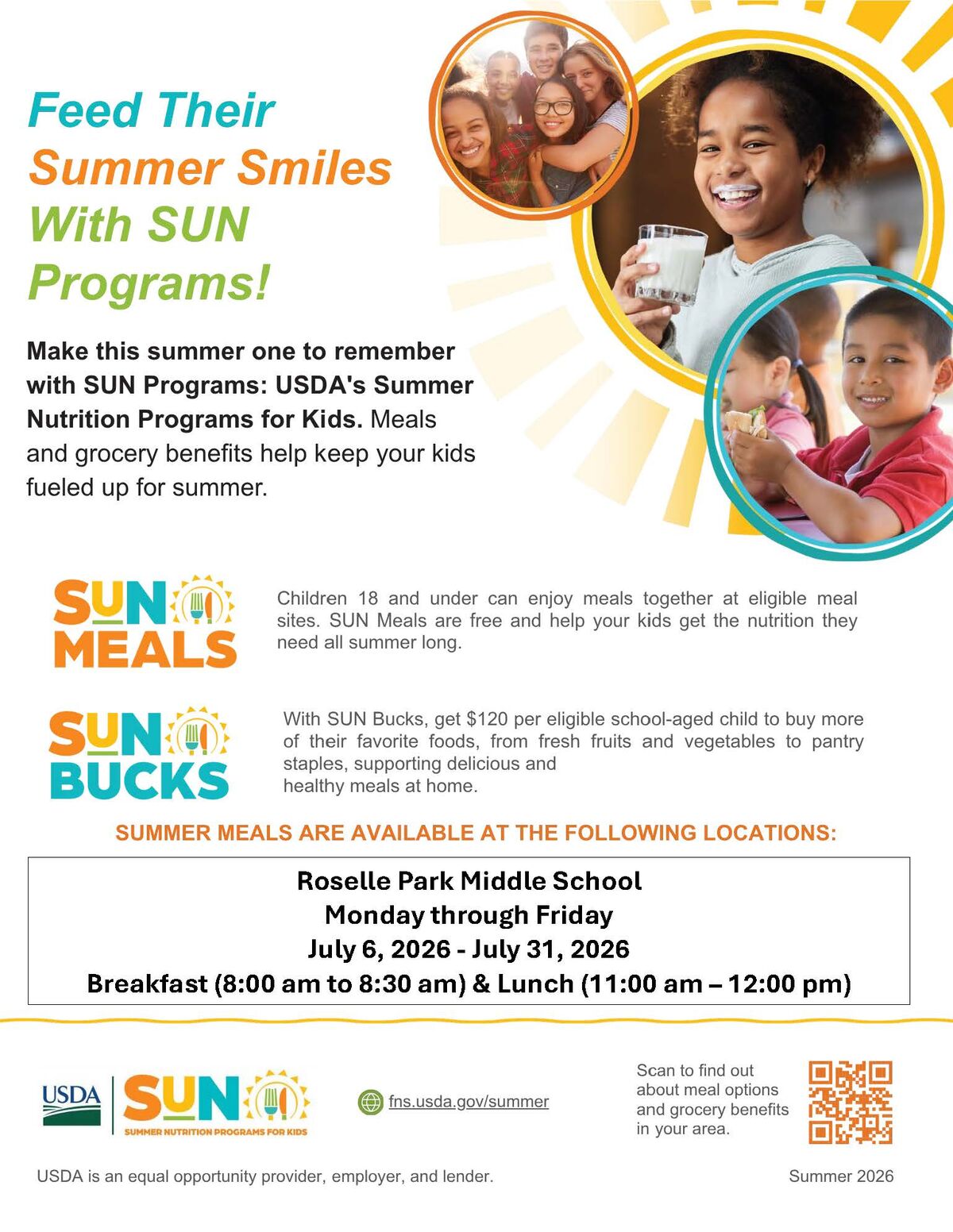Summer food program flyer attached 