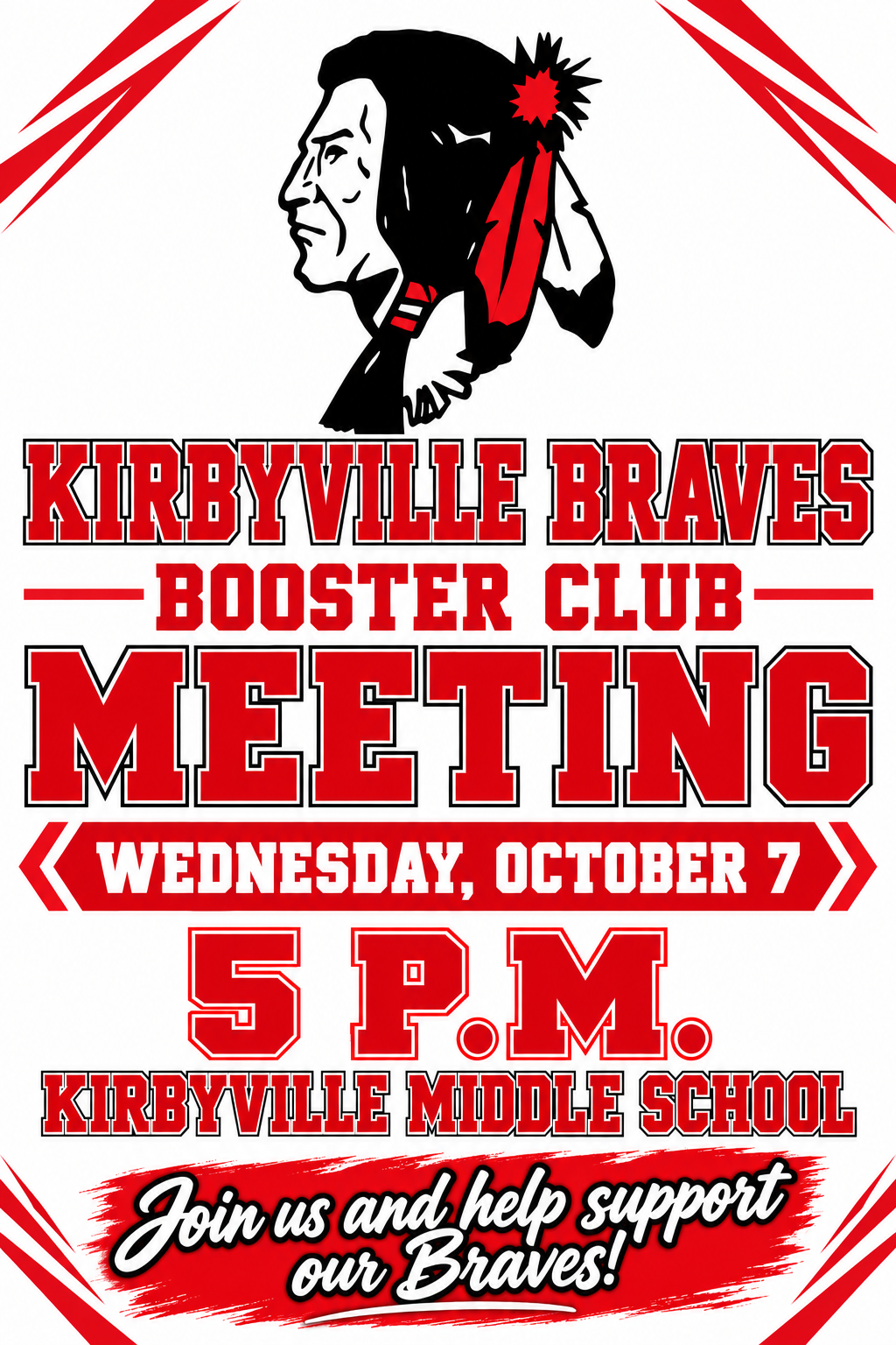 Booster Club Meeting- October 7th!