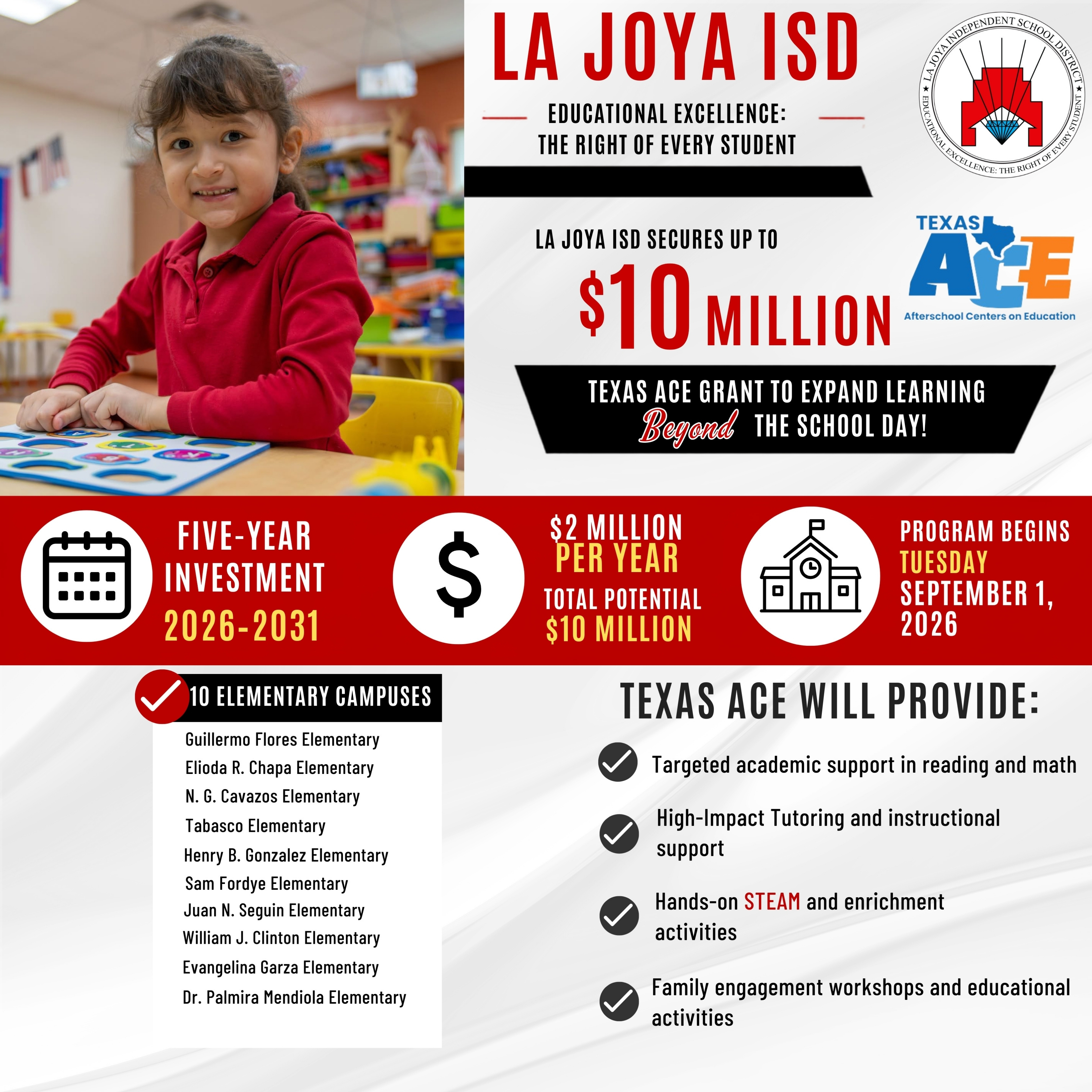 🎉 BIG NEWS for La Joya ISD students and families!