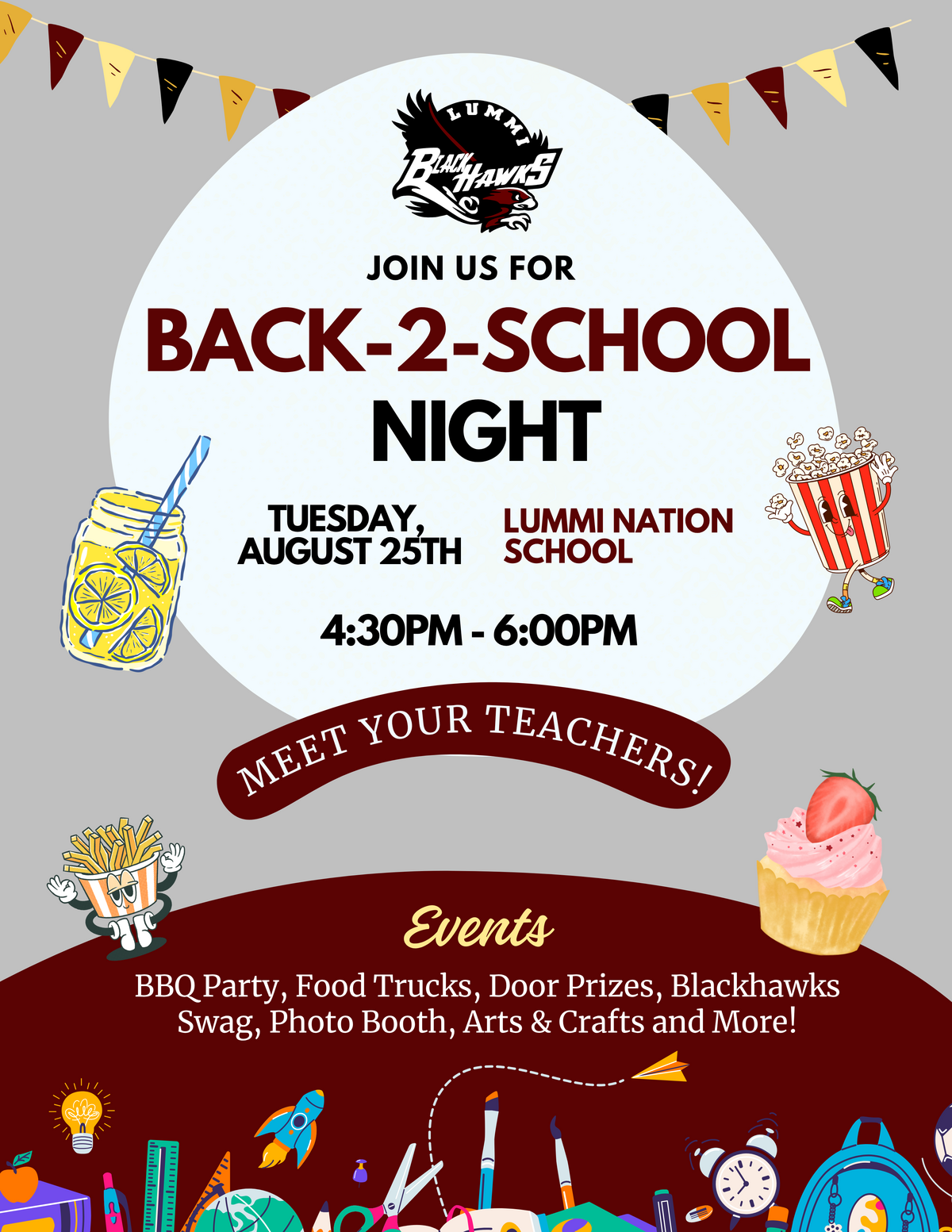Back to School Night Is Tuesday—Food, Fun & Blackhawks Spirit
