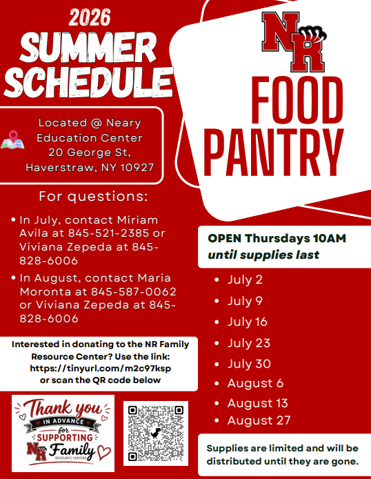 Family Resource Center: NR Food Pantry Summer Distribution- July 16