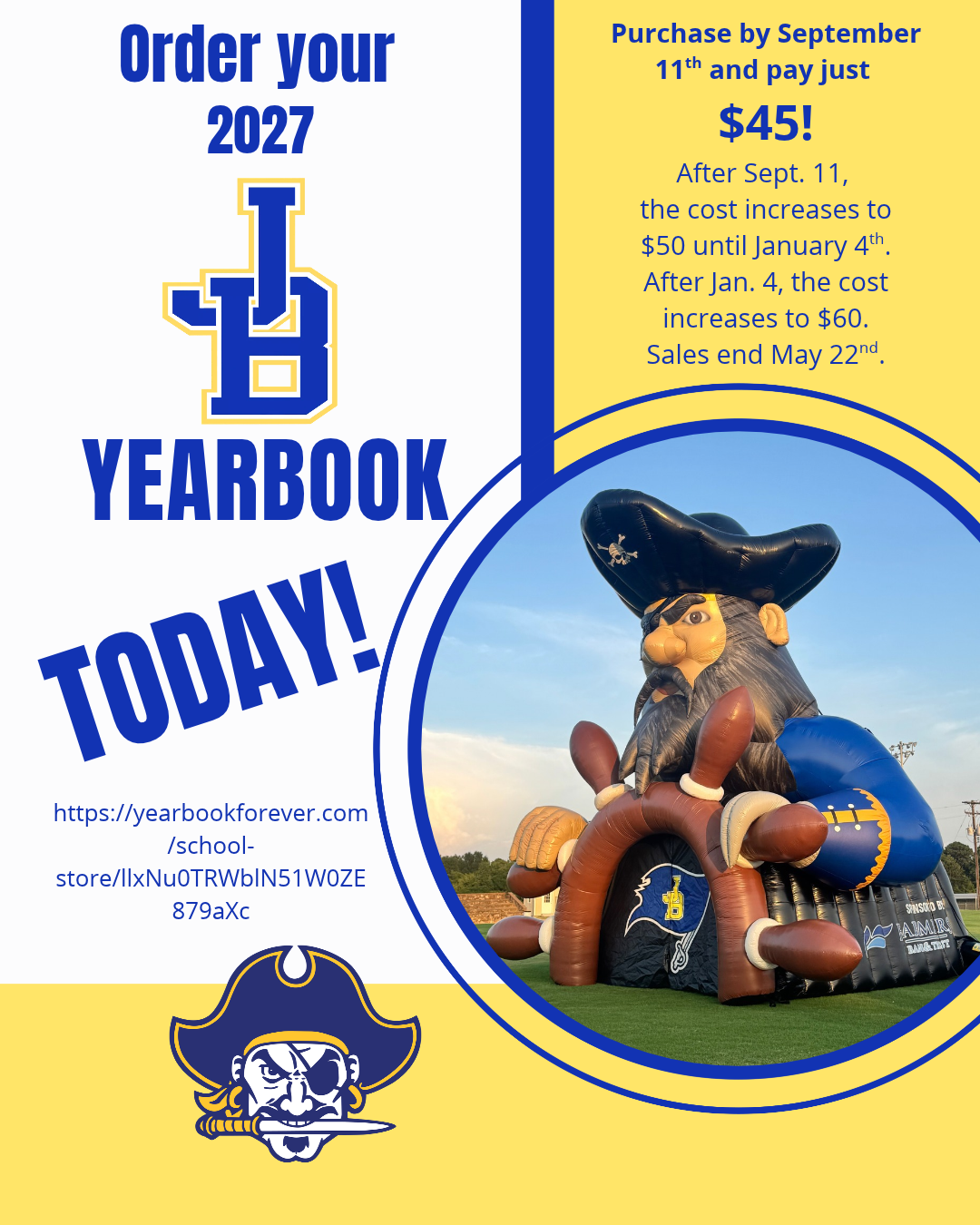 2027 Yearbook On Sale Now!