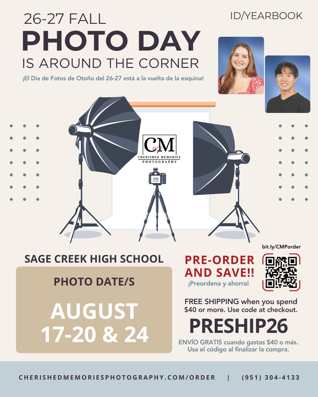 School Pictures Available During Registration