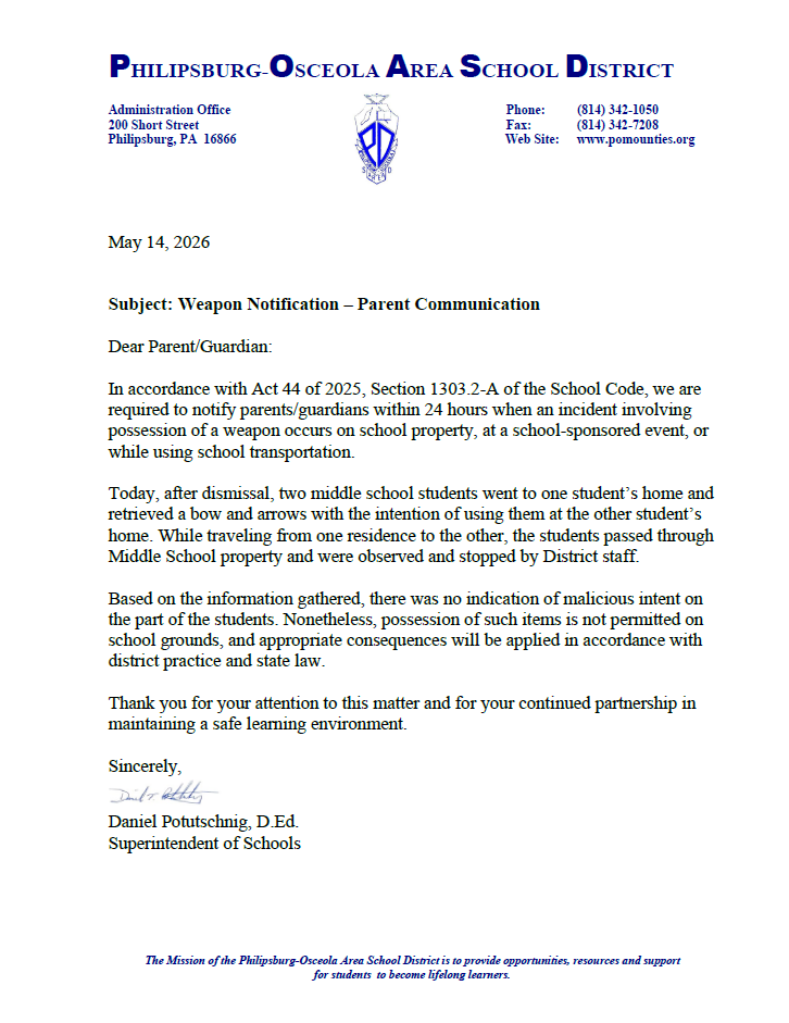 Act 44 of 2025 Notification to Parents