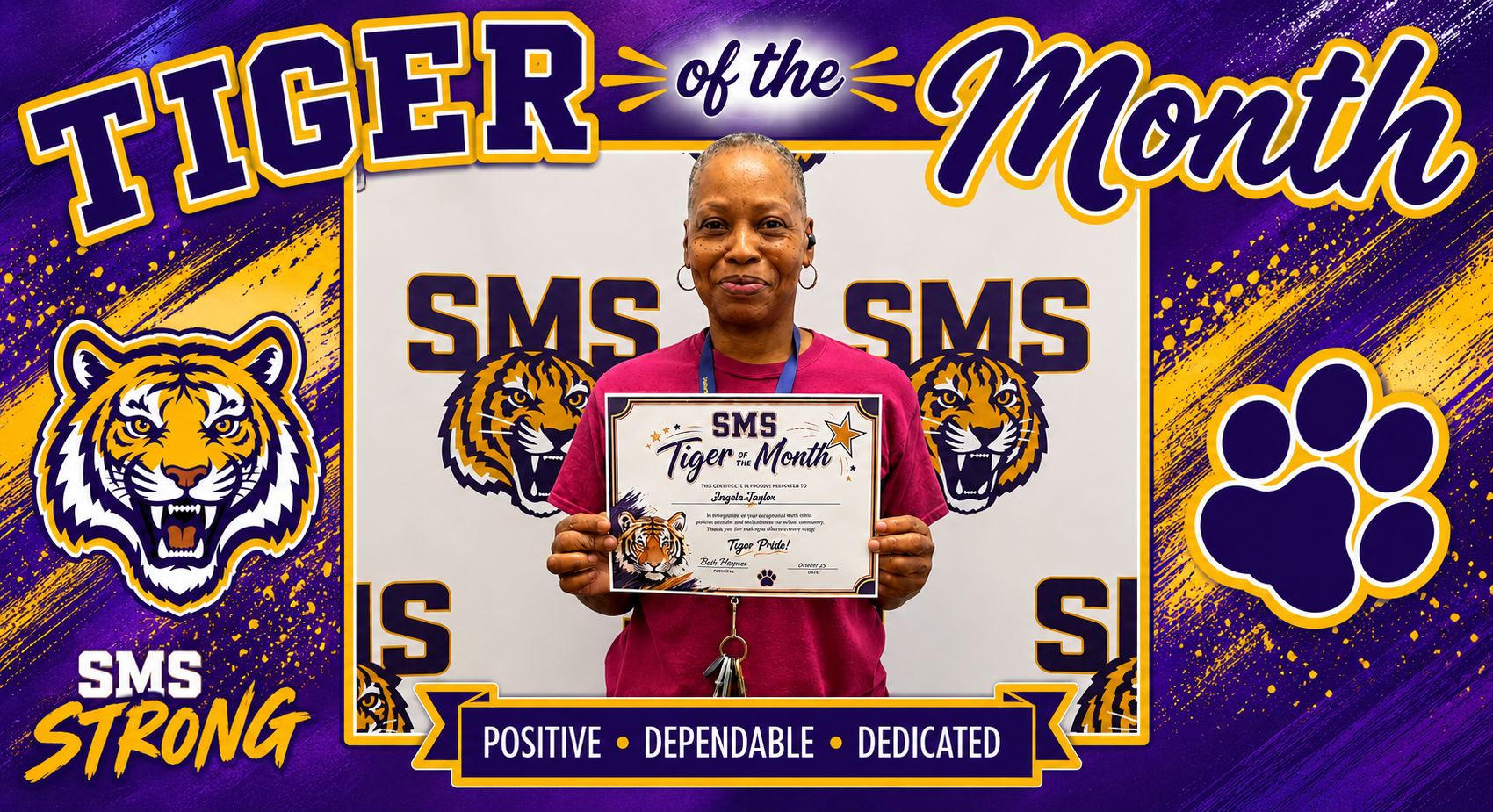 Congratulations to Ms. Angela Taylor!