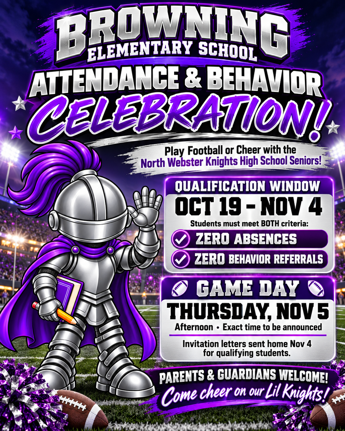 Attendance and Behavior Incentive November 5th