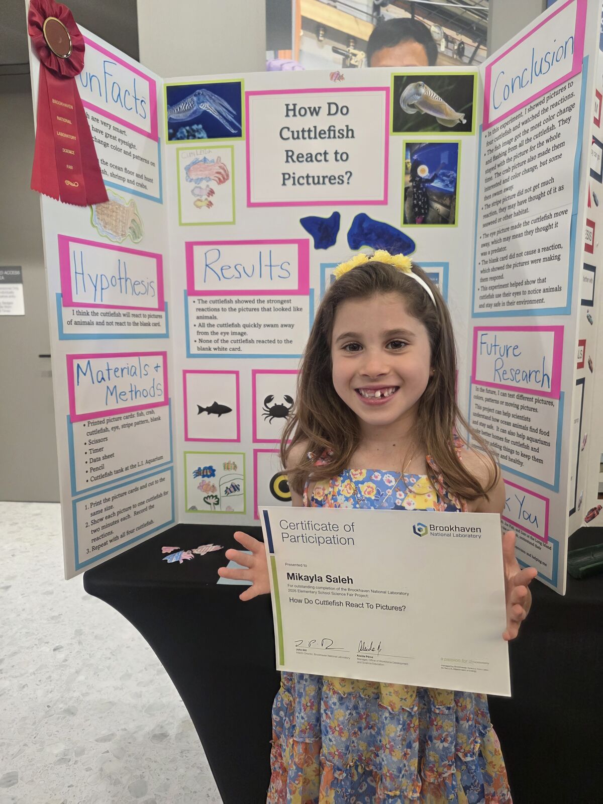 Cayuga First Grader Earns Honors at Brookhaven National Laboratory Science Fair