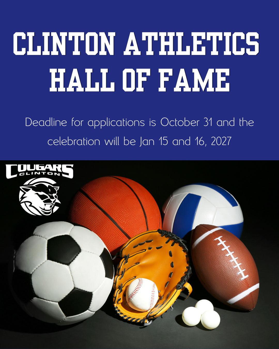 Clinton Athletic Hall of Fame - Nomination Application