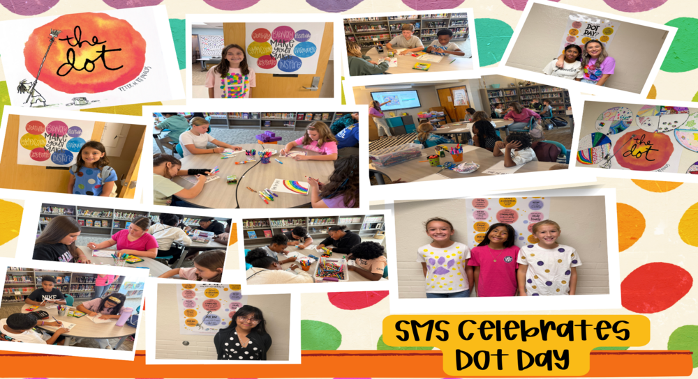 Dot Day in a school library.