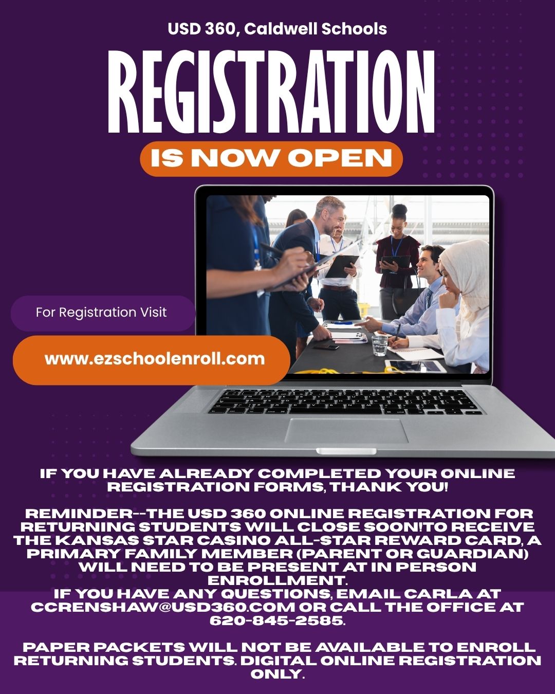 2026 Online Registration Reminder