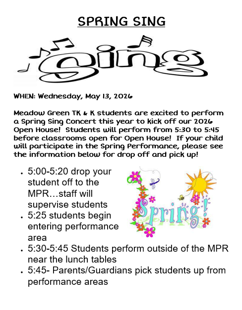 Spring Sing - May 13