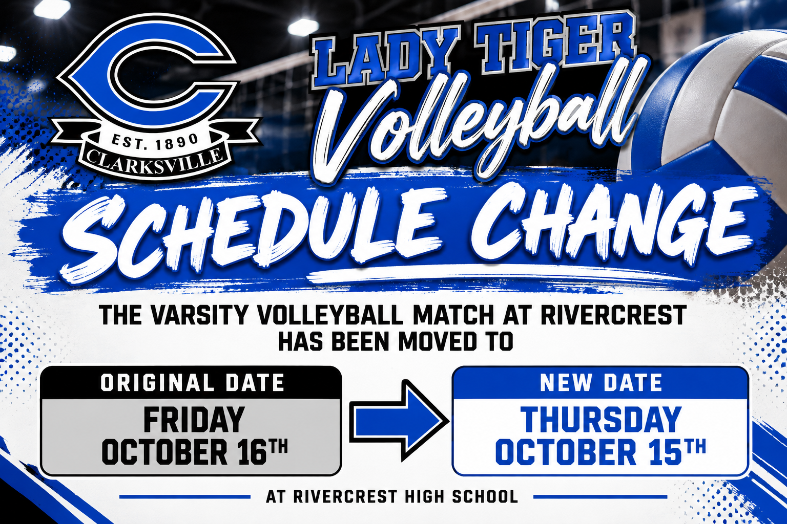 Varsity Volleyball - Game Change!