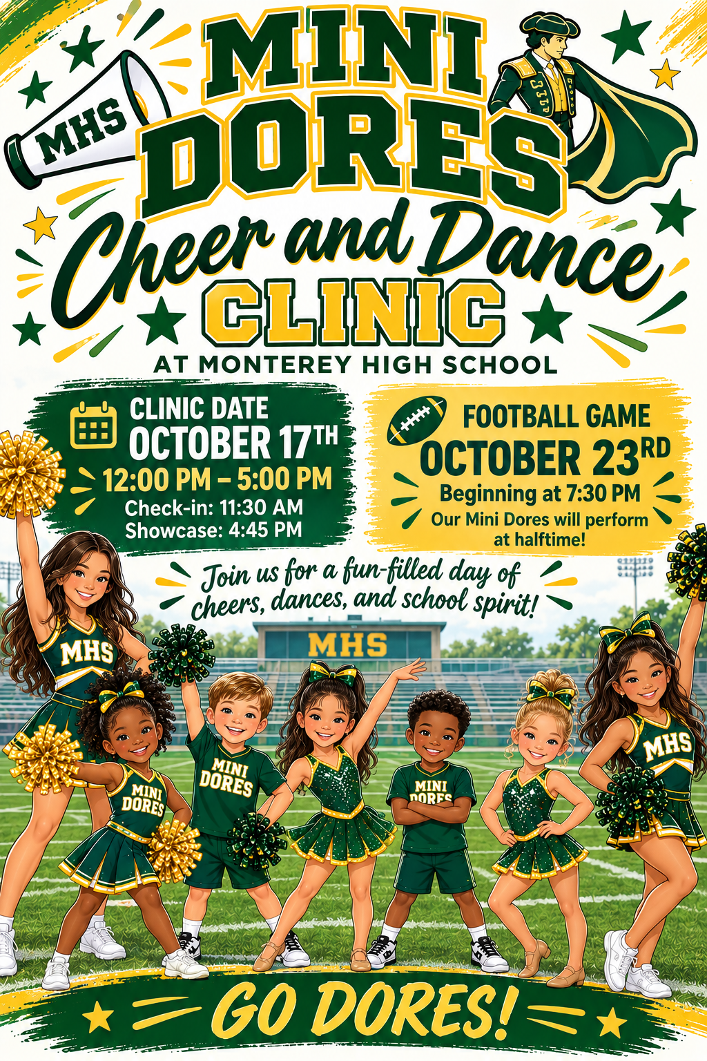 Mini Dores Cheer and Dance Clinic is Back!