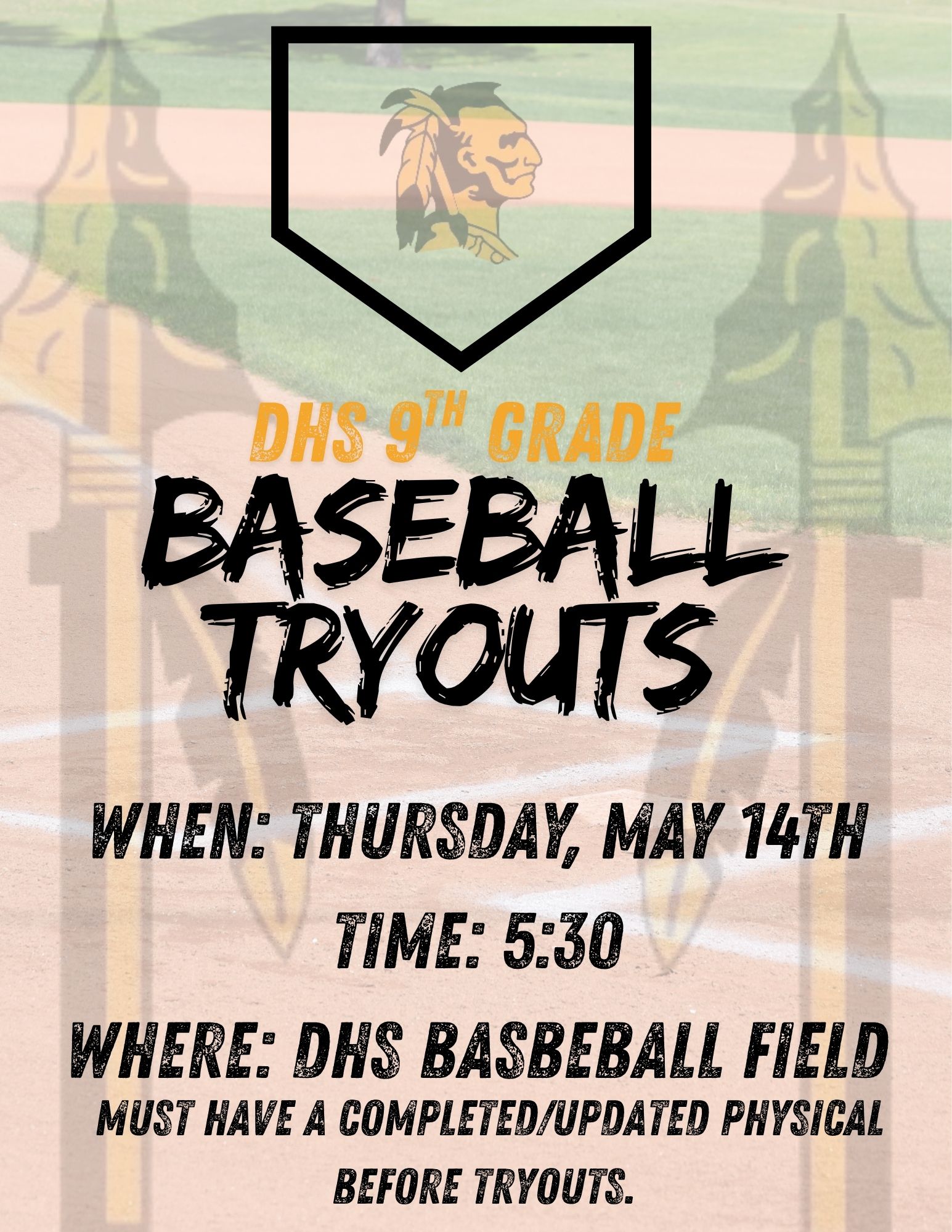 DHS 9th Grade Baseball Tryout Information ⚾🧢