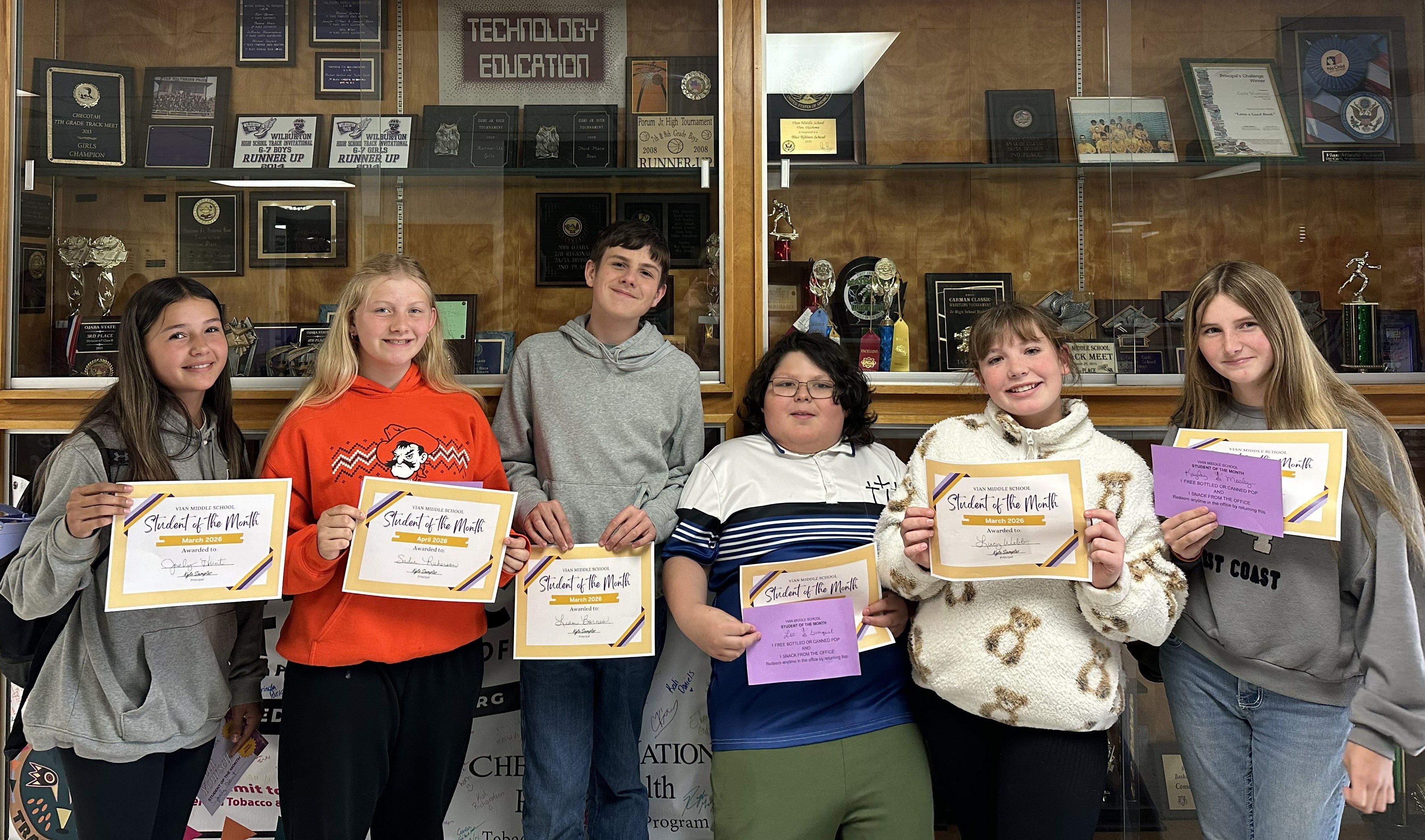 Students of the Month - March & April