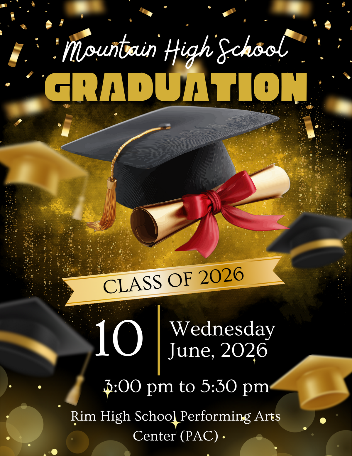 Mountain High School Graduation Tonight!