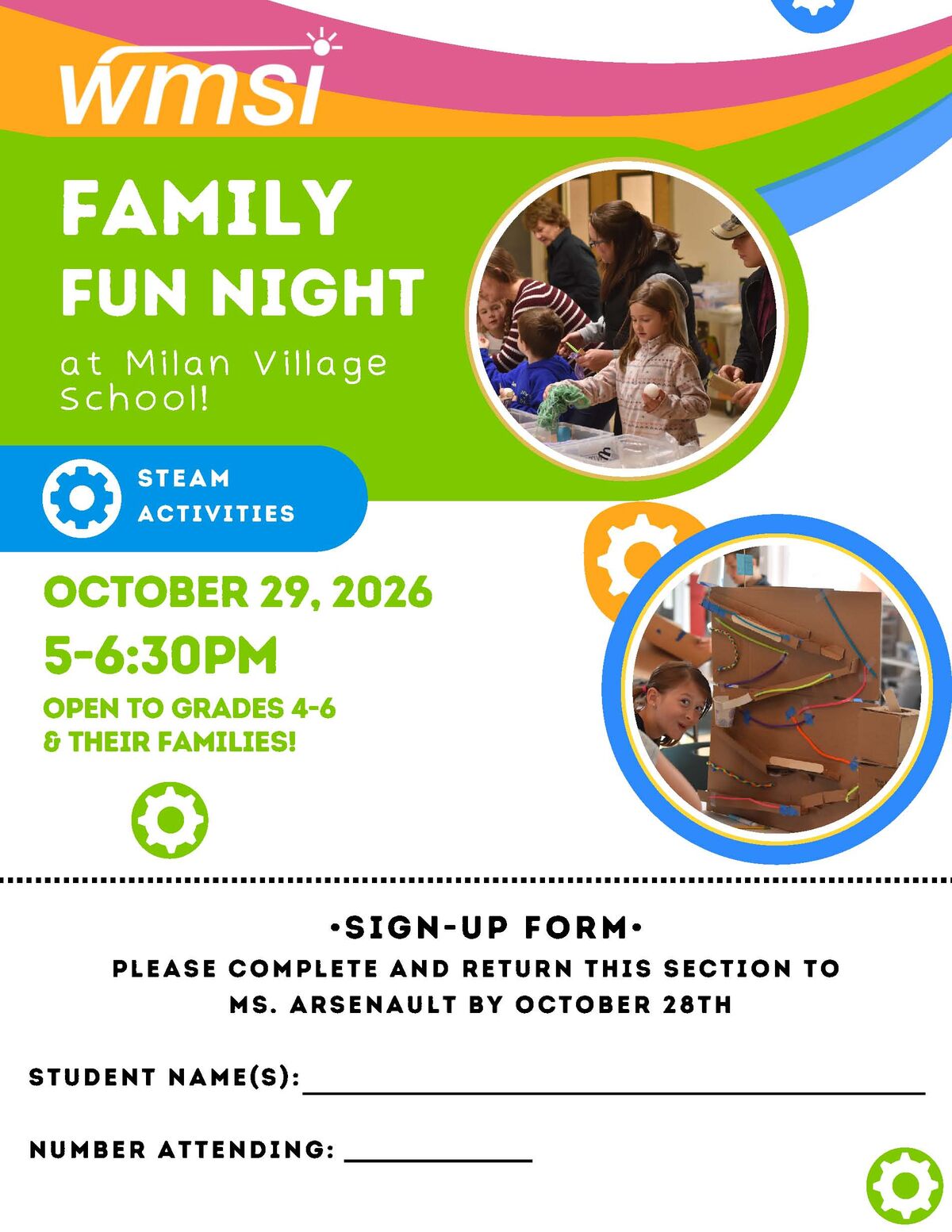 WMSI STEAM Family Fun Night