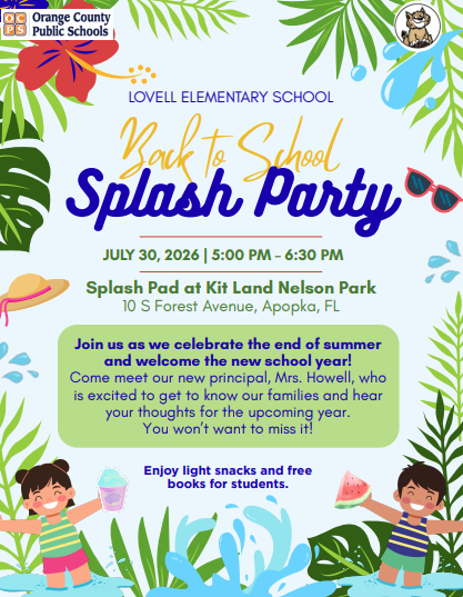 Lovell's Back-to-School Splash Party - July 30 🍉🍧💦