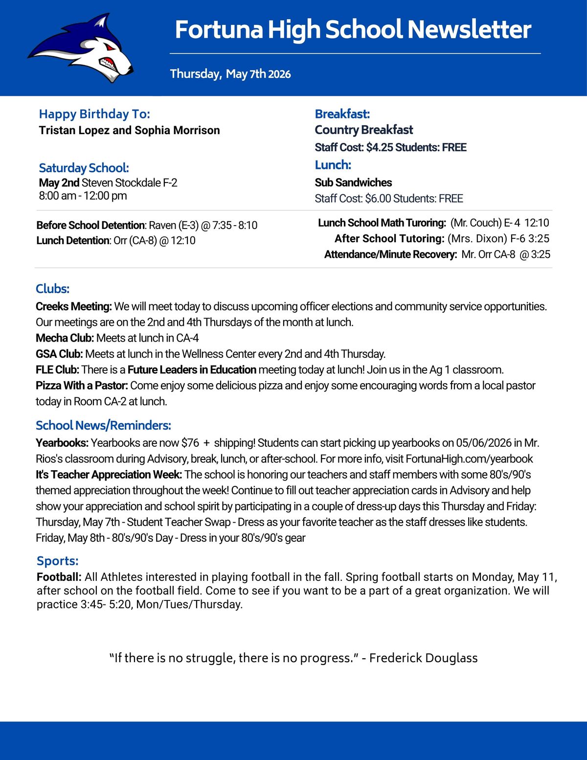 Bulletin 05/07/2026