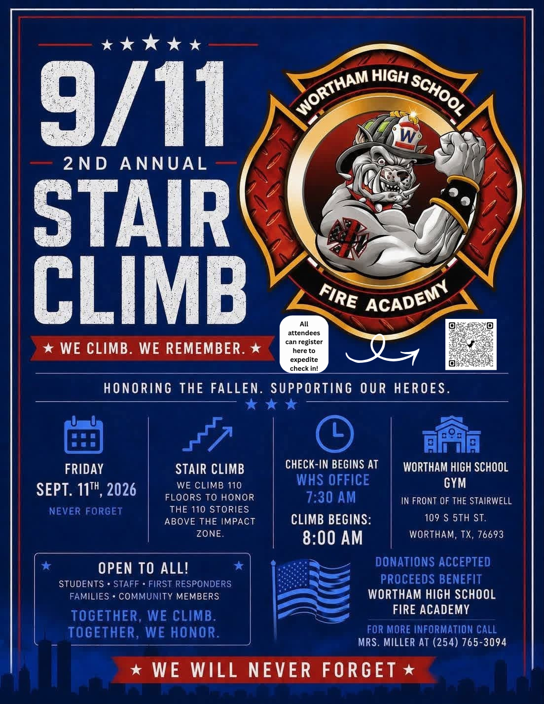 2nd Annual 9/11 Stair Climb 9/11/2026