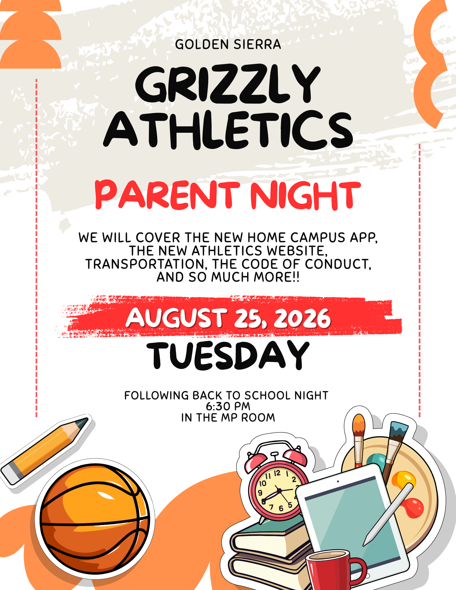 Athletics Parent Meeting 8/25