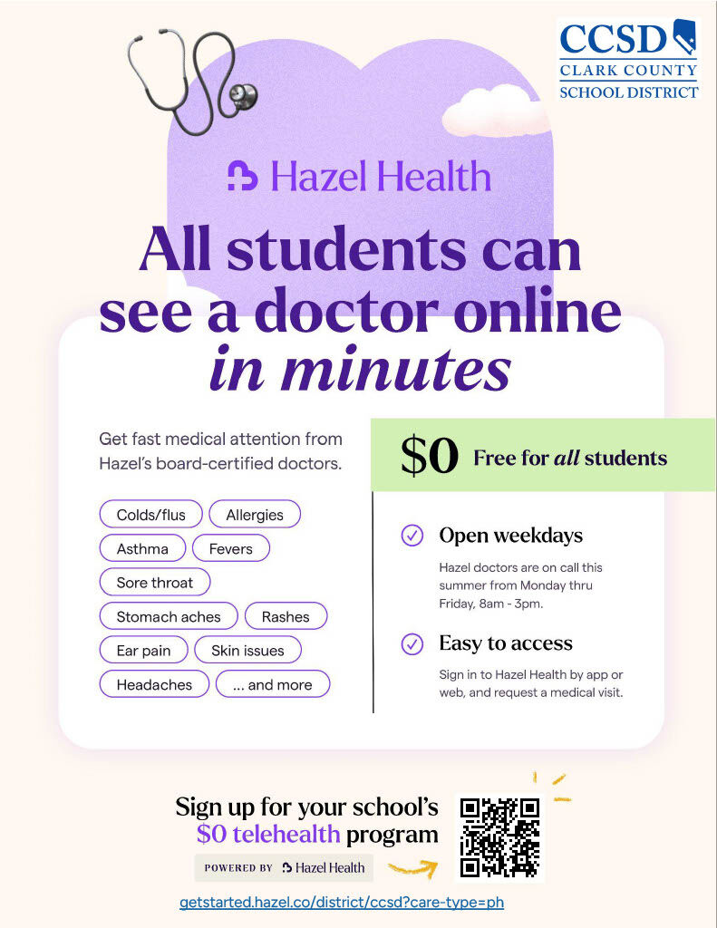 All Students Can See a Doctor Online $0/ Todo estudiante puede tener acceso a un doctor en linea $0