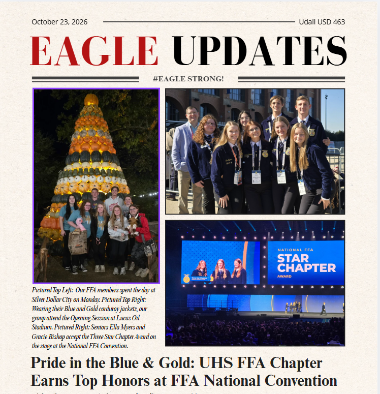 USD 463 District Newsletter (Friday, October 23, 2026)