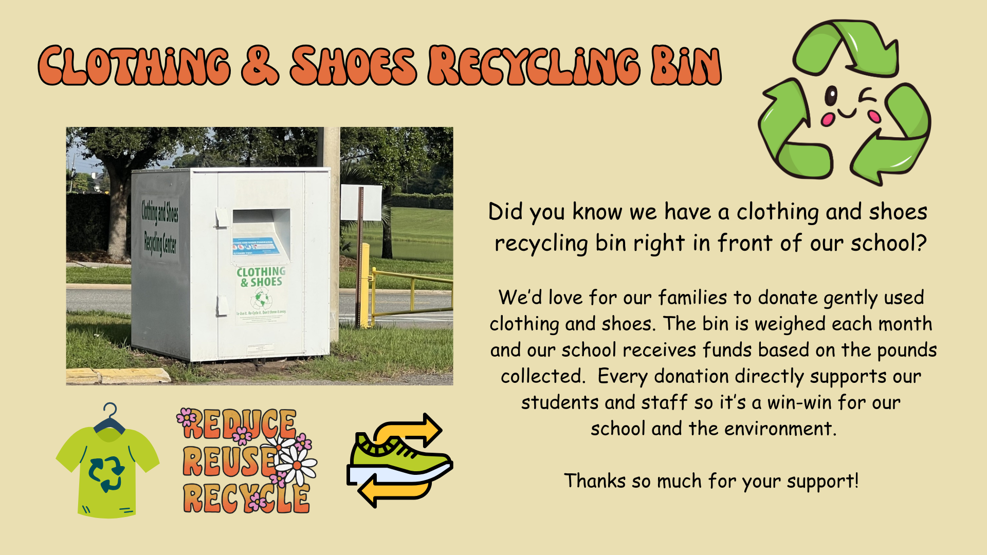 Clothing & Shoes Recycling Bin