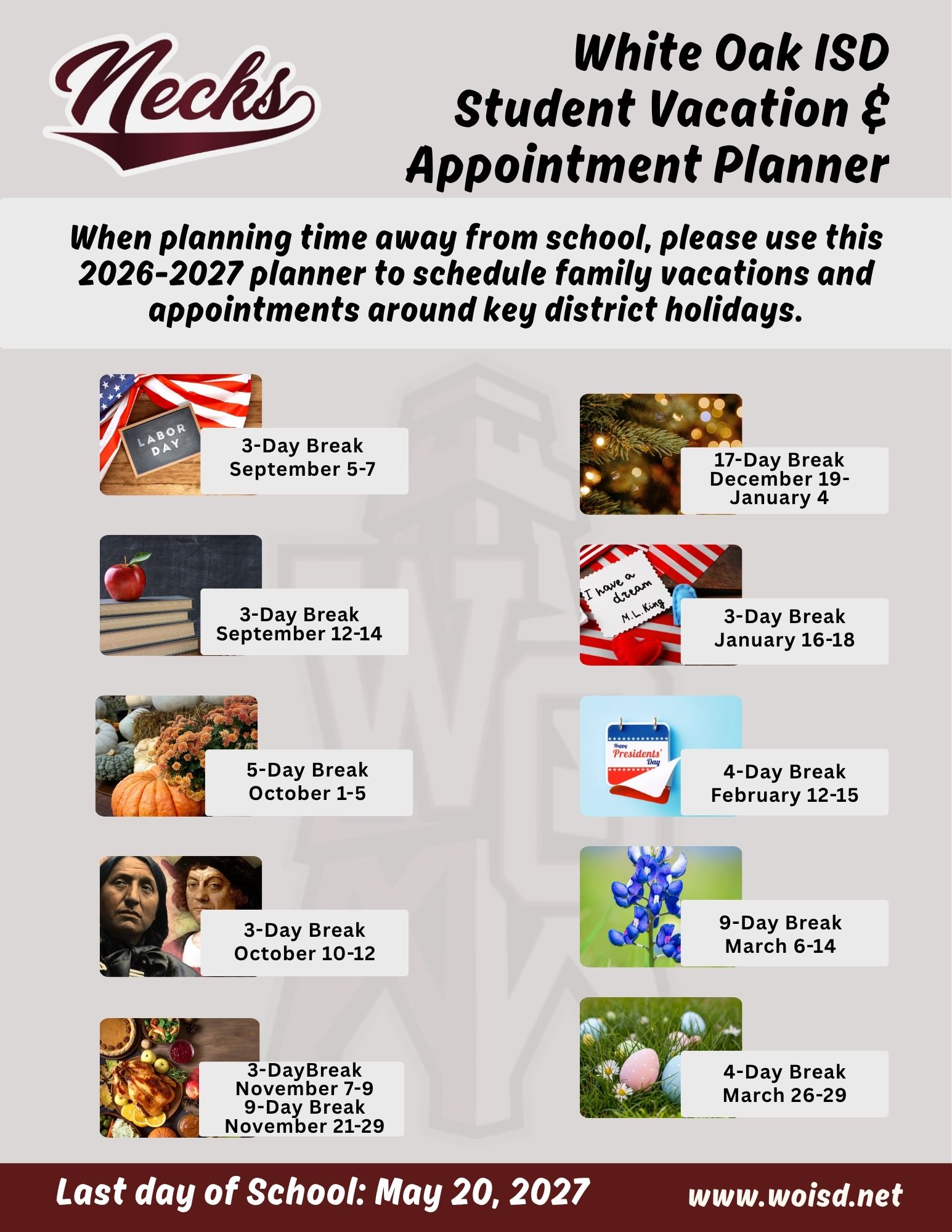 Student Vacation Planner