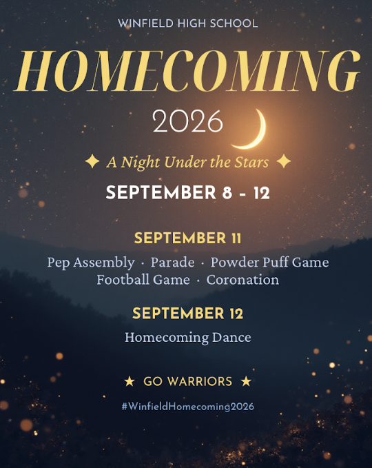 Homecoming is Just Around the Corner!  Join Us for a Night Under the Stars-September 8th-September 12th